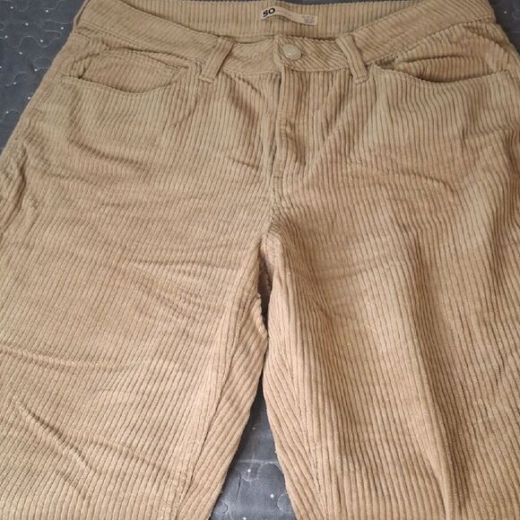 SO Women's Tan High Rise Straight Corduroy Pants size 15 - Picture 3 of 7